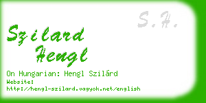 szilard hengl business card